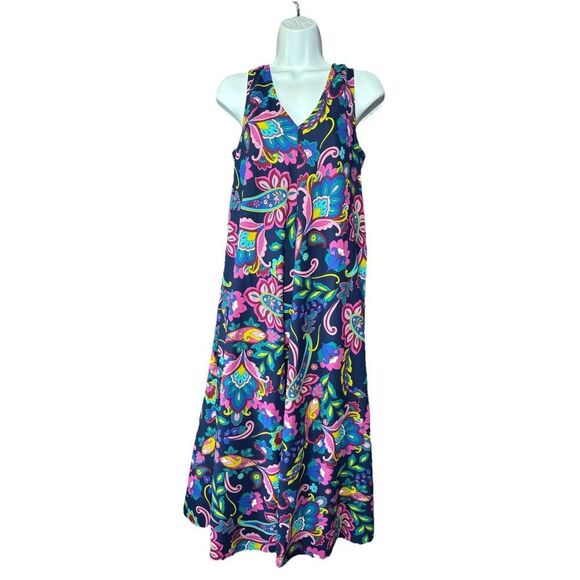 Soft Surroundings Rosalia Maxi Dress Women’s Size Petite Medium Paisley Floral - Picture 1 of 14